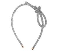 KICHOUSE Cerchietto in Strass Argento Fiocco per Donna e Ragazza, Resistente dal Design Elegante per Feste Formali e Ritorni a Casa