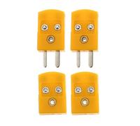 KICHOUSE Connettori Termocoppia Tipo K Miniatura 2 Pin Set da 4 Pezzi Maschio e Femmina in Plastica Isolamento per Sensori Temperatura Industriali