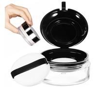 KICHOUSE Contenitore per Cipria Polvere Libera Soffio e Custodia Leggera, Scatola Rotonda da 15 G per Trucco da Viaggio e Cura della Pelle