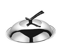 KICHOUSE Coperchio Per Pentola in Acciaio Resistente Di Ventilazione Coperchio Per Padella Da Cucina Piano in Vetro Per Osservare Cibo Mentre Si Cucina