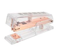 KICHOUSE Cucitrice da Ufficio Portatile Trasparente in Acrilico Design Pianoforte, Piccola Pinzatrice da Scrivania per Aula e Uso Scolastico, Capacità Potente per Documenti Spessi