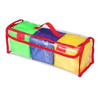 KICHOUSE Dadi Tascabili Jumbo con Tasche Trasparenti 3 Pezzi, Gioco Educativo per Prima Infanzia, Sussidio Didattico Portatile per Esercizi di Matematica e Alfabetizzazione, Materiali