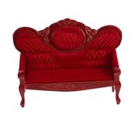 KICHOUSE di mini mobili mini sedia in legno arredamento vaso per piante mobili per case delle bambole mobili per la casa in miniatura divano della casa delle bambole Di legno rosso