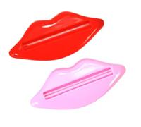 KICHOUSE Dispenser per Dentifricio 2 Pezzi in Abs Riutilizzabile Forma Labbra per Tubetti Accessori Bagno Elimina Frustrazione in Ogni Luogo