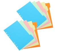 KICHOUSE Divisori per Raccoglitori a 6 Fori in Carta Colore Assortito, 15 Pezzi, per Separare Documenti e Segnare Pagine, per Ricerche e Presentazioni