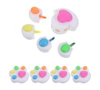 KICHOUSE Evidenziatori a Forma di Zampa di Gatto 5 Colori, Mini Pennarelli Fluorescenti per Studenti, Evidenziatore Portatile per Ufficio e Scuola, Set 5 Pezzi per Annotazioni e Studio