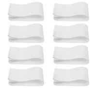 KICHOUSE Fasce da Capitano da Calcio Bianche 8 Pezzi Braccialetti Sportivi da Braccio per Leader di Squadra Fascia da Avambraccio Leggera e Riutilizzabile per Eventi Sportivi e Sicurezza