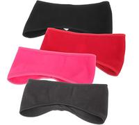 KICHOUSE Fascia Antivento Sportiva 4 Pezzi in Pile Protezione Fronte e Paraorecchie per Corsa e Ciclismo, Fascia Termica Unisex per attività Outdoor