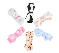 KICHOUSE Fascia Per Chioma Cosmetica in Corallo 6 Pezzi, Cerchietto Morbido Riutilizzabile Da Donna Fiocco, Fascia Per Spa e Lavaggio Viso, Copricapo Per Cura Della Pelle e Trucco