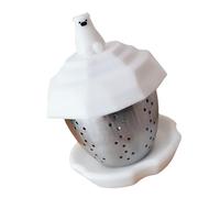 KICHOUSE Filtro Galleggiante Tè di a Silicone per e Orso in Creativo Forma Polare al Resistente Calore Miglioratore del del Tè, Accessorio Unico per Infusione Domestica