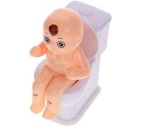 KICHOUSE Giocattolo da Toilette Bianco in Plastica Spruzzo d'Acqua Divertente per Scherzi e Decorazione Bagno, Creativo e Unico per Migliorare Coordinazione Occhio-Mano