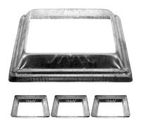 KICHOUSE Gonne per Pali di Recinzione in Ferro 4 Pezzi 100X100 MM Copripiede Decorativi per Pali Quadrati Esterni Funzione di Rifinitura per Ringhiere