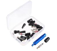 KICHOUSE Kit Adattatore Valvola Bici con Rimuovi Nucleo Valvole Presta e Valvole Auto Accessori Riparazione Pneumatici per Bici da Strada Mountain Bike e Auto