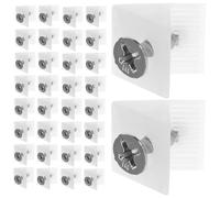 KICHOUSE Kit di 50 Pezzi Cunei in Plastica per Cassetti Viti, Supporti Angolati a 45 Gradi per Riparazione Fondo Cassetto, Soluzione per Mobilia Cedente