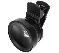 KICHOUSE Lente Macro per Cellulare 0.45x con Clip in Lega di Alluminio e Vetro Ottico Nero per Tablet e Smartphone Resistente