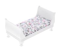 KICHOUSE Letto Legno per Miniatura per Casa delle Design Chic e Realistico Accessorio per Camera da Letto Mini Noce