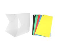 KICHOUSE Light Box Fotografico Portatile Pieghevole Strisce LED Bianco in Abs per Fotografia di Prodotti, Design Compatto che Previene Ombre e Riflessioni, per Sfondo Fotografico