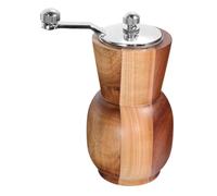 KICHOUSE Macina Pepe Manuale in Acciaio Inox con Manovella Ergonomica Corpo in Legno e Ingranaggi Metallici Resistenti Mini Macinino Spezie Portatile per Barbecue e Uso Quotidiano