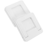 KICHOUSE Maniglia Autoadesiva per Porta Armadio 2 Pezzi in Abs Bianco Adesivo Forte e Superficie Liscia, Maniglia Pieghevole per Sicurezza in Cucina e Bagno