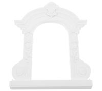 KICHOUSE Mini Porta Fai da Te per Casa delle Bambole Stile Greco Antico Kit di Decorazione Floreale Bianco per Matrimoni in Miniatura Accessorio per Giardino delle Fate e Micro Paesaggi