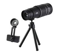 KICHOUSE Monocolo Portatile Per Esterni Telescopio Monoculare Per Caccia Escursioni e Birdwatching Con Adattatore Per Smartphone e Treppiede Osservazione Chiara e Pratica