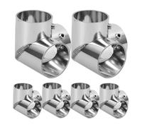 KICHOUSE Morsetti in Acciaio Inossidabile a 3 Vie 25Mm Raccordi Angolari per Recinzioni e Scaffali Set da 6 Pezzi per Capannoni e Tettoie Connettori Robusti per Installazioni Stabili