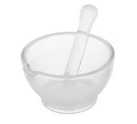 KICHOUSE Mortaio e Pestello di Vetro 8 Once per Laboratorio Scientifico e Cucina, Ciotola per Macinare Spezie e Medicina, Utensile per Schiacciare Aglio e Miscelare Polveri Professionale