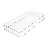 KICHOUSE Organizer per Cassetti Porta Posate e Articoli Vari in Plastica Trasparente, Divisori Multipli per Cucina, Ufficio e Bagno, Contenitore Multifunzione Resistente, XXL