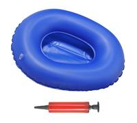 KICHOUSE Padella Gonfiabile per Anziani in Pvc Blu, Design Pieghevole con Gonfiatore, Vaso Portatile Comodo per Uomini e Donne, Set da 2 Pezzi Colore Casuale