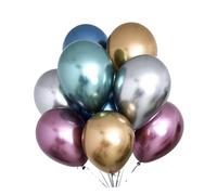 KICHOUSE Palloncini come Complemento Fotografico 50 in Lattice da 10 Pollici Metallizzati Rosa per Decorazioni Festa e Banchetto e Addobbo Party
