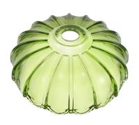 KICHOUSE Paralume in Vetro Verde a Forma di Zucca, Sostituzione per Lampada da Tavolo, Comodino e Sospensione, Dimensioni 25,4 X 10 X 4,1 Cm, Illuminazione Ambientale e Design Artigianale