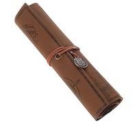 KICHOUSE Pencil Case Roll-up Pelle Retro Con Design Mappa Astuccio Per e Per Studenti e