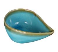 KICHOUSE Piatto e Maschere Facciali a Forma di Goccia di Aromaterapia in Ceramica Blu Sicuro e Sano, per Miscelare Oli Essenziali per Uso Personale e Ristoranti