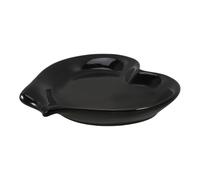 KICHOUSE Poggiamestolo per Cucchiai da Cucina e Caffè Supporto Versatile ed Elegante in Ceramica Nero per Piano di Lavoro in Cucina