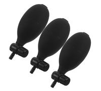 KICHOUSE Pompa di Gonfiaggio Manuale per Sfigmomanometro, Set da 3 Pezzi con Valvola di Rilascio Aria in Pvc, Ricambio per Misuratore Pressione Braccio, Accessori Medici per