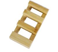 KICHOUSE Porta Taglieri in Bambù Quadrato per Cucina, Organizer Salvaspazio Struttura Stabile, Compatibile Versatile, per Piano Cucina e Preparazione Alimenti