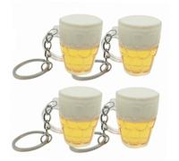 KICHOUSE Portachiavi Birra in Acrilico 4 Pezzi Set Creativo e Ben Lucidato, Idea Regalo per Compleanni e Feste, Design Bello e Originale