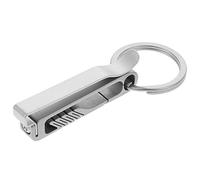 KICHOUSE Portachiavi Titanio con Clip Moschettone Accessorio Multifunzionale per Cinture Resistente Corrosione Chiavi e