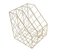 KICHOUSE Portadocumenti Piccolo Nero Cremagliera Organizzatore Impilabile Scrivania Montato Verticale unità Scaffali in Piedi File Rastrelliera in Ferro Golden Ferro da Stiro