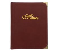KICHOUSE Portamenu da 7 Pagine in Pvc e Pu Resistente con Copertina Elegante per Ristoranti, Bar e Hotel, Copertine Menu Facili da Pulire e Aggiornare per Uso Professionale
