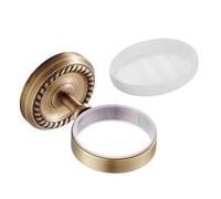 KICHOUSE Portasapone in Rame Antico Color Oro, Supporto per Multifunzione per Bagni in Cabine e Barche, Design Vintage