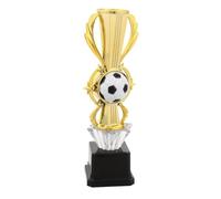 KICHOUSE Premio Base Nera Stabile in Plastica per Capocannoniere di Calcio Design Distintivo e Superficie Dorata Lucida per Eventi Calcistici Comunitari
