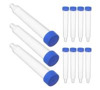 KICHOUSE Provette per la Raccolta delle Urine 12 Ml con Coperchio a Vite Fondo Appuntito Trasparente Set da 200 Pezzi per Analisi di Laboratorio e Test Urinari