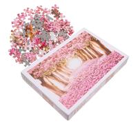 KICHOUSE Puzzle Fiori Di Ciliegio Per Adulti 1000 Pezzi, Puzzle Dipinto a Olio Rosa, Gioco Creativo Per Relax e Svago in Famiglia e Amici