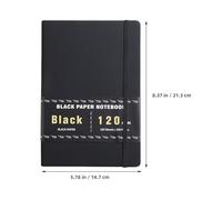 KICHOUSE Quaderno Nero in Carta, Formato A5, 200 Pagine, Copertina Pu