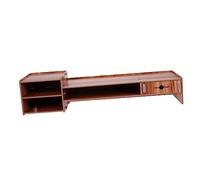 KICHOUSE Rialzo Monitor Creativo Con Cassetto Per Scrivania Supporto Per Schermo Con Spazio Di Stoccaggio Design Pratico Di Ciliegio Per Ufficio e Scuola