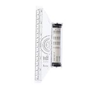KICHOUSE Righello Parallelo Multiuso 15 Cm in Plastica ad Alto Impatto Scala Angolare, Righello Rotante per Disegno Tecnico, Strumenti di Misurazione per Studenti e Professionisti di