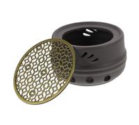 KICHOUSE Riscaldatore Teiera Acciaio Inossidabile con Design Intagliato Base per Teiera con Tealight per Uso per e Caffetterie