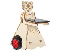 KICHOUSE Robot Solare Fai da Te in Legno 1 Pezzo Kit Educativo per Esperimenti Scientifici Giocattolo di Assemblaggio per Stimola Curiosità e Apprendimento Stem