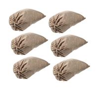 KICHOUSE Sacchetto Per Verdure Coulisse in Juta Riutilizzabile 30x40 Cm Set Da 6 Pcs Per Conservazione Alimentare e Sostenibilità Domestica